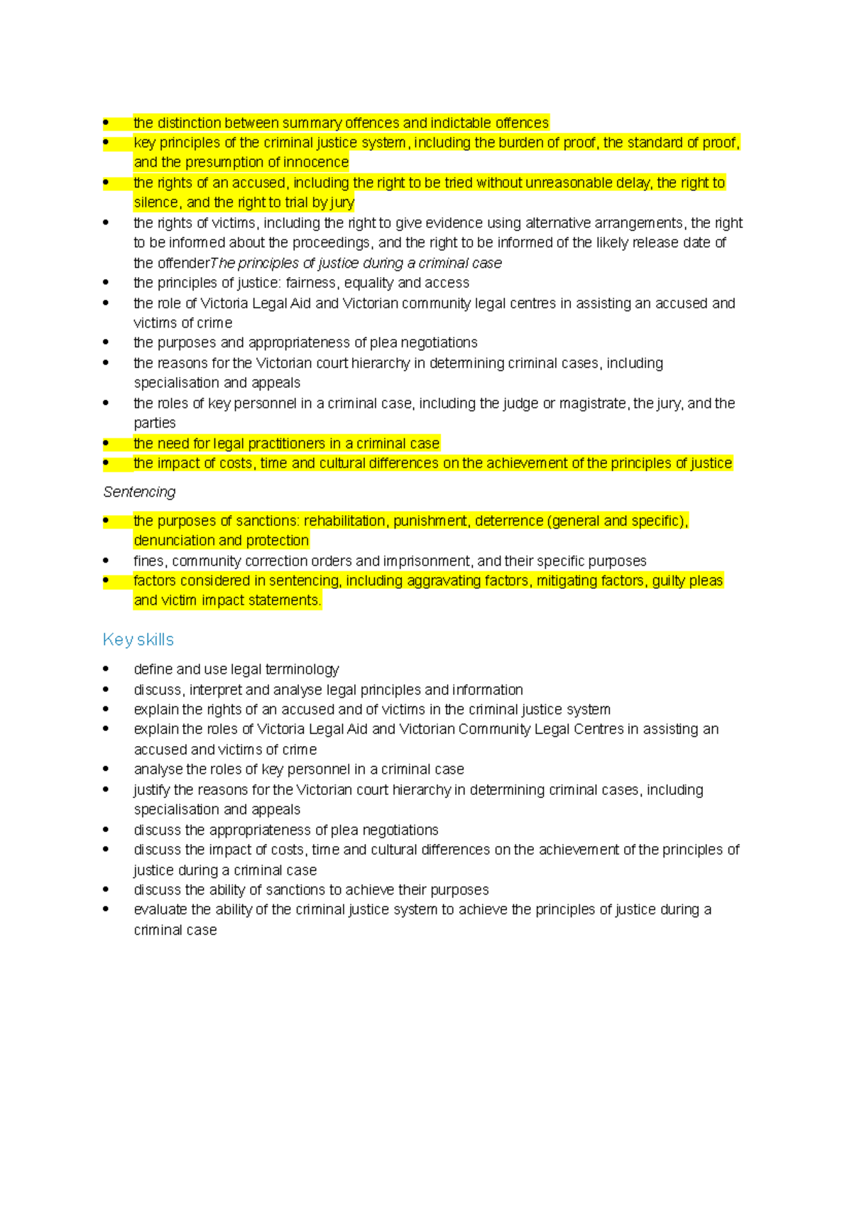 Criminal Law 101: Summary vs Indictable Offences & Key Principles - Studocu