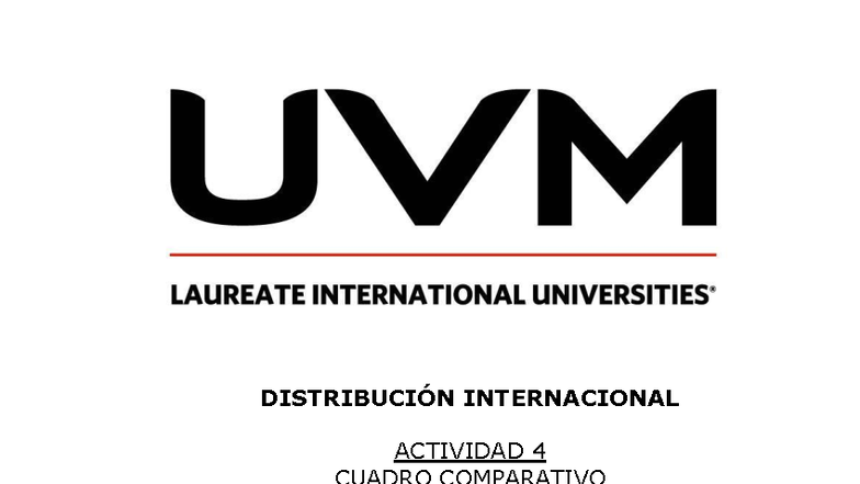 CUADRO COMPARATIVO DE CANALES DE DISTRIBUCIÓN - ACTIVIDAD 4 - Document Preview
