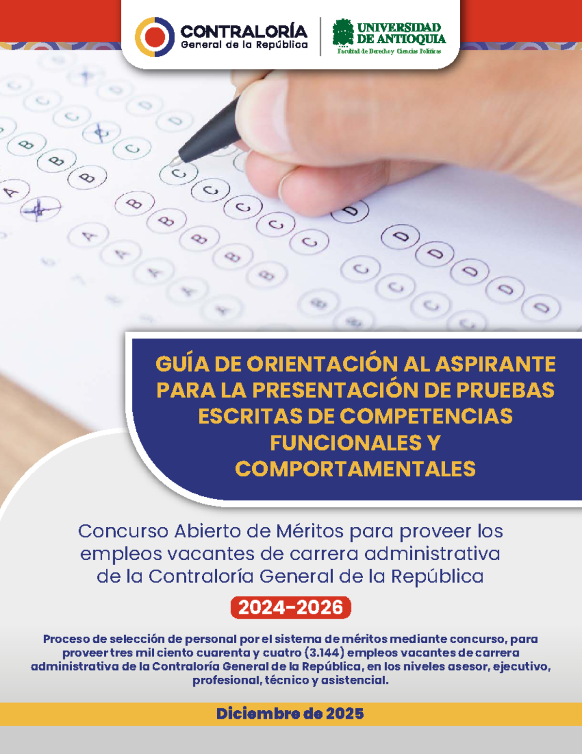 GUÍA DE ORIENTACIÓN PARA PRUEBAS ESCRITAS DE COMPETENCIAS FUNCIONALES Y ...