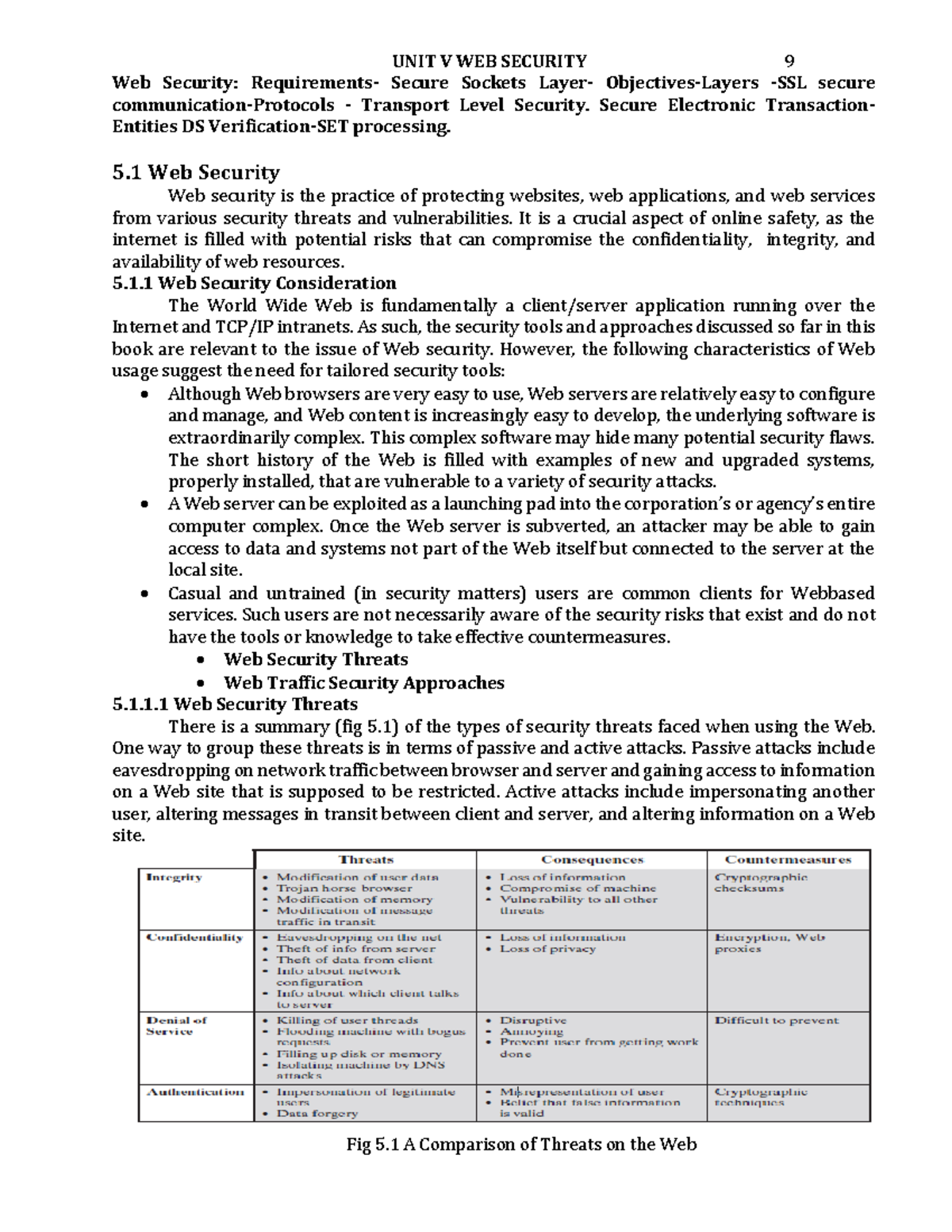 Unit 5: Key Concepts in Web Security and SSL Protocols - Studocu