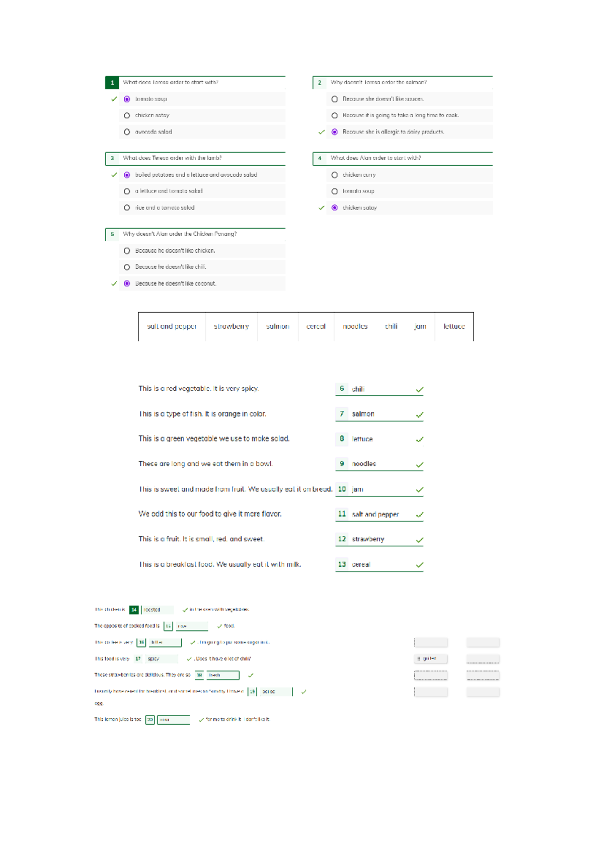 Unidad 7: Platos y Preferencias de Teresa y Alan - Document Preview