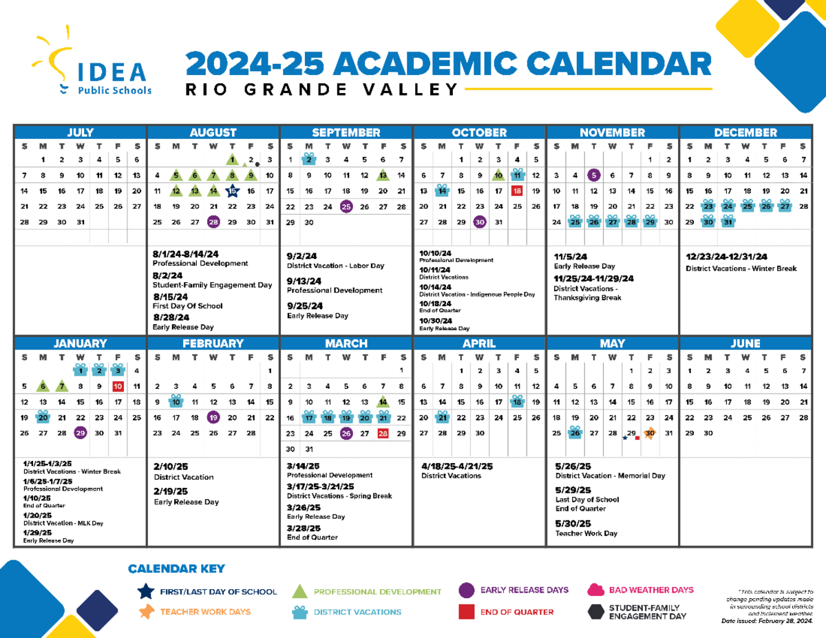 RGV Academic Calendar 20242025 Important Dates & Events Studocu