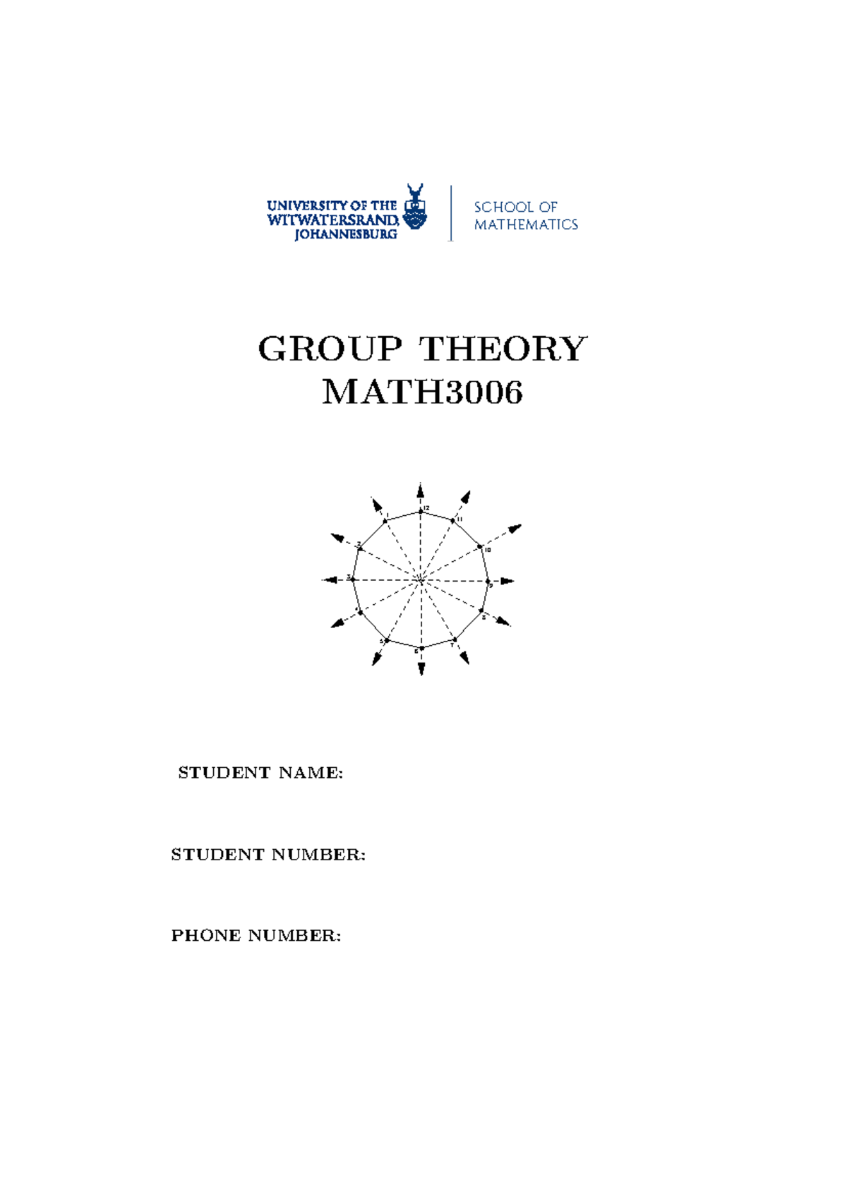 Group Theory Study Guide MATH3006: Comprehensive Notes and Tutorials ...