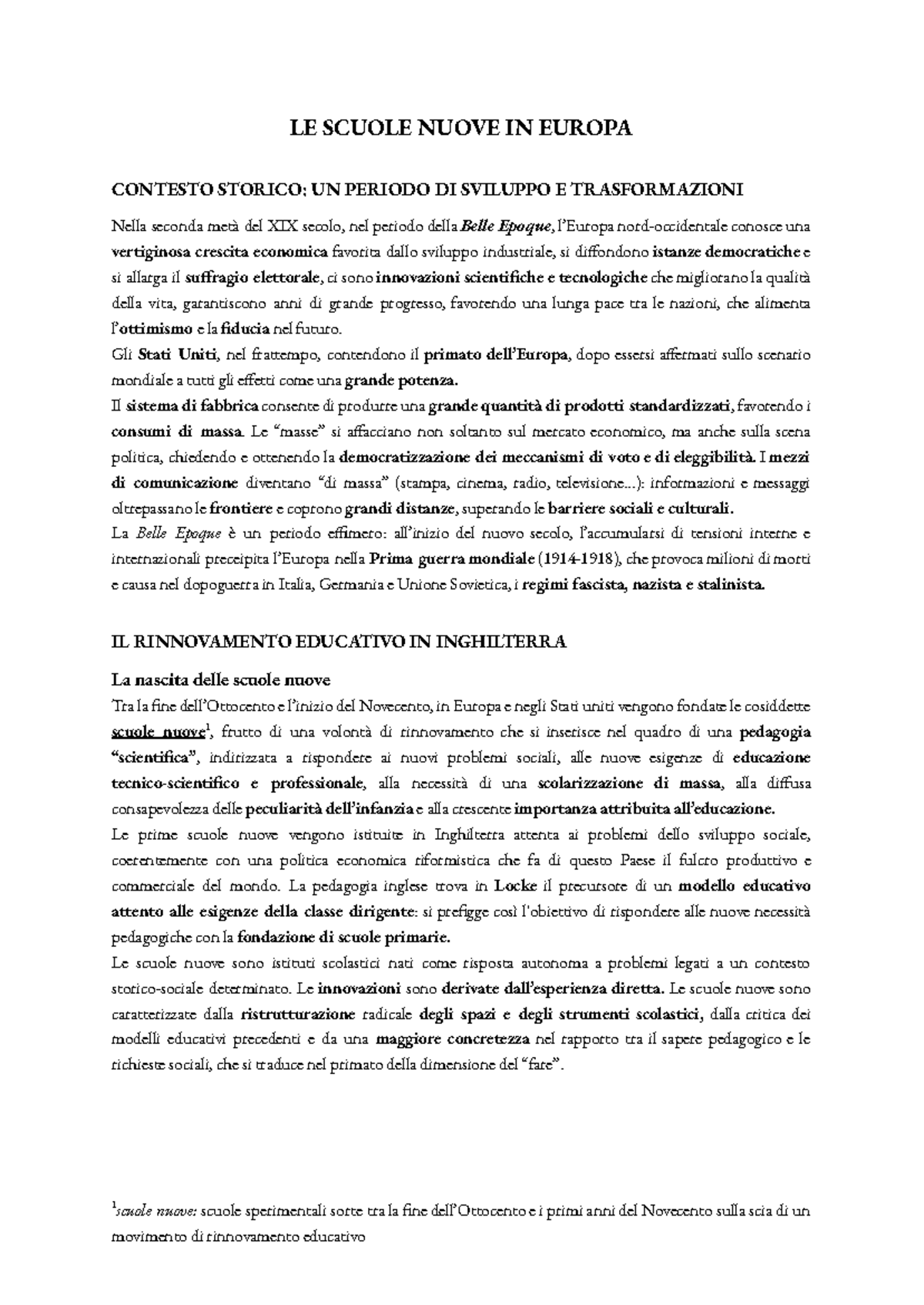 Le Scuole Nuove In Europa Sviluppo E Trasformazioni Nel XIX Secolo 