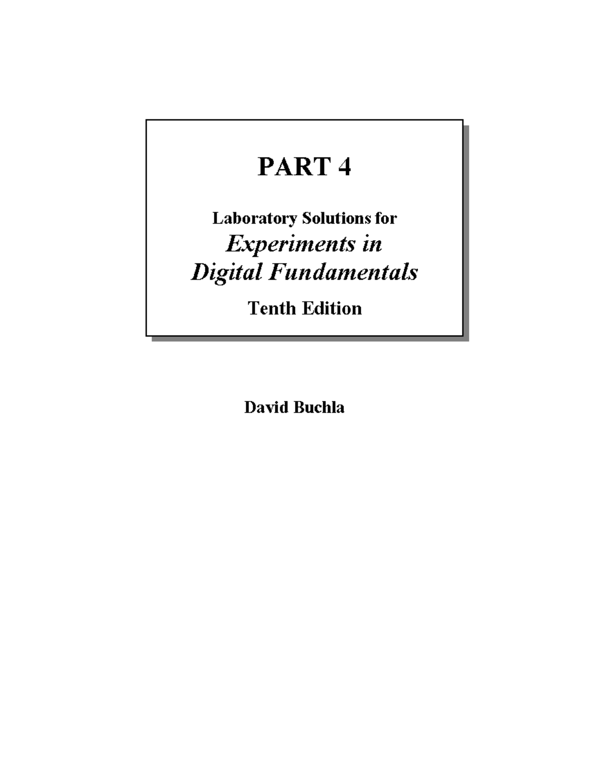 디지털 논리 회로 실험 솔루션 (LAB) - 제10판 - Studocu