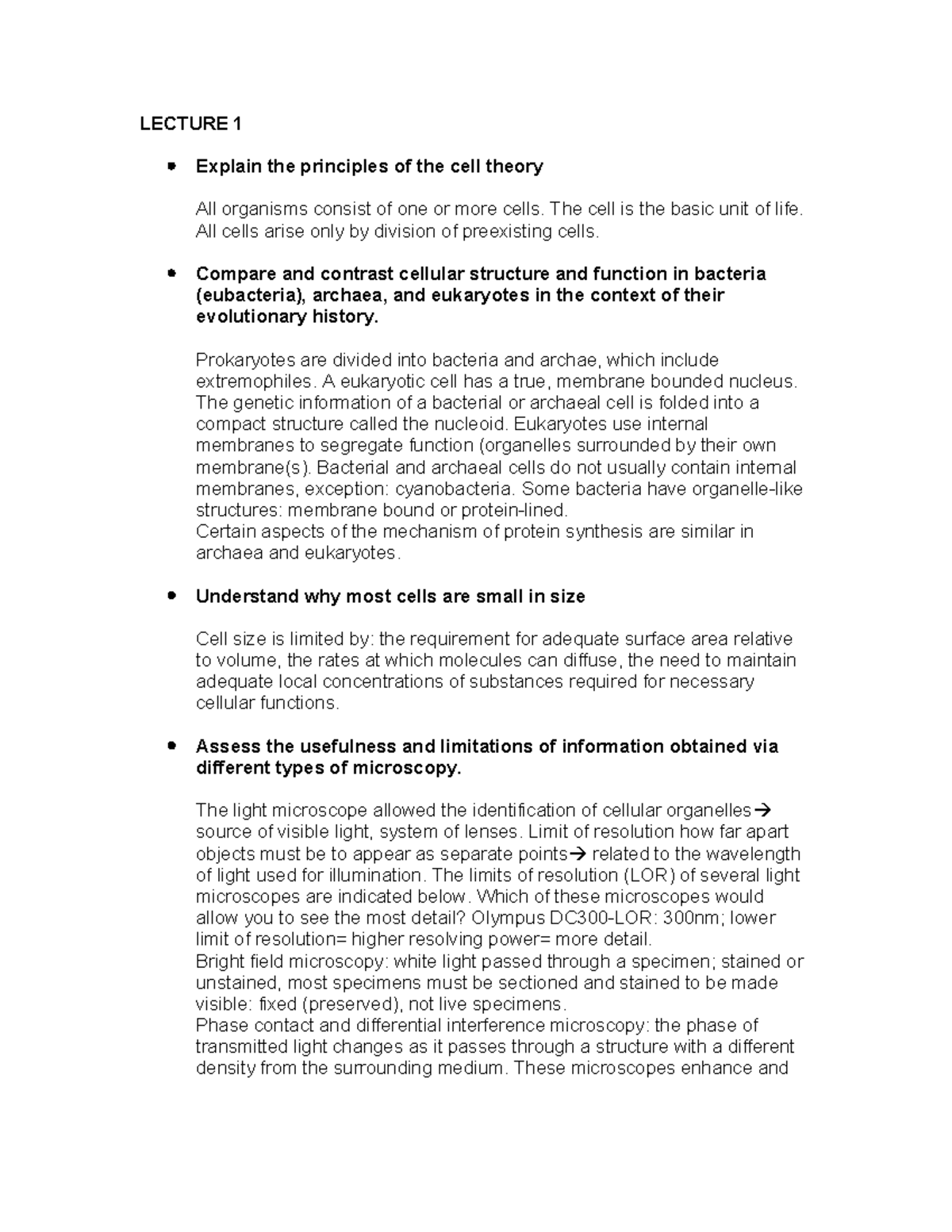 Cell Biology Final Exam Study Guide (BIO 101) - Studocu