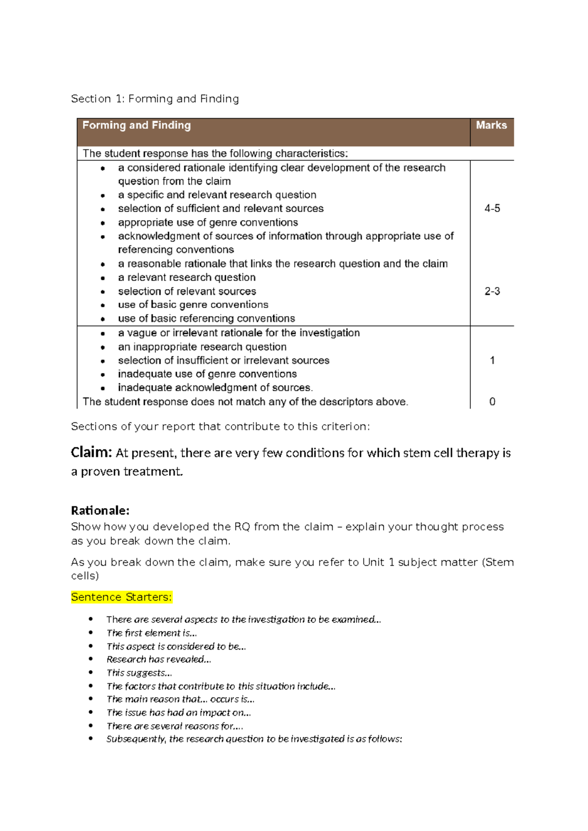 Section 1 Forming and Finding - Section 1: Forming and Finding Sections ...