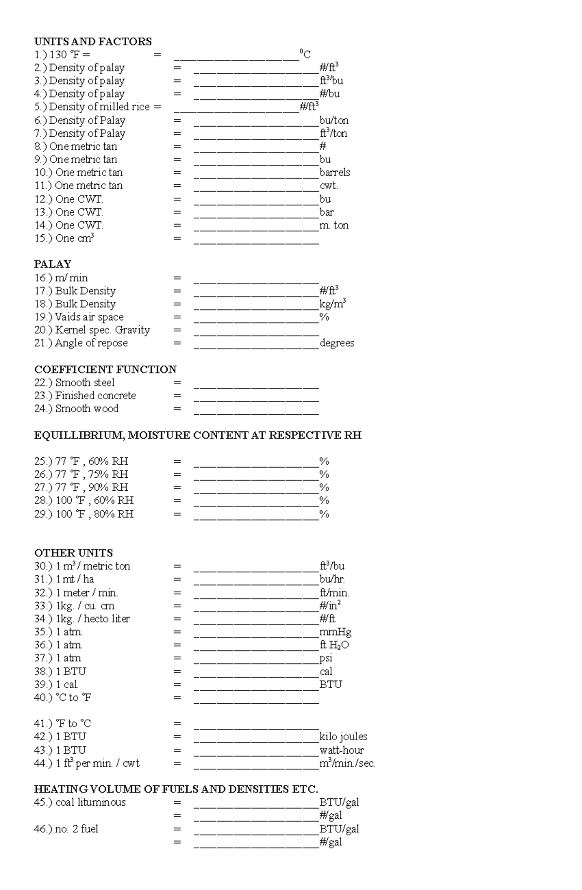 Units and Factors: Density, Conversions, and Measurements (Course Code ...