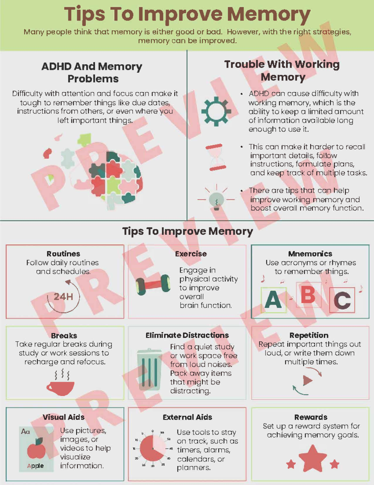 Strategies to Enhance Memory: Tips for ADHD & Working Memory - Studocu