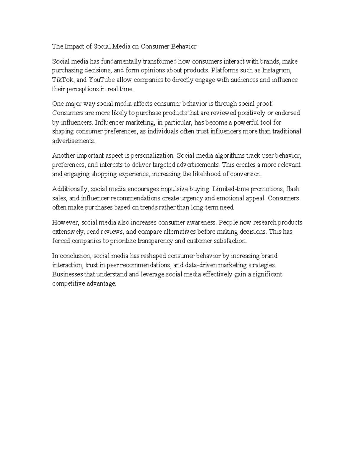 The Impact of Social Media on Consumer Behavior: Insights and Trends ...
