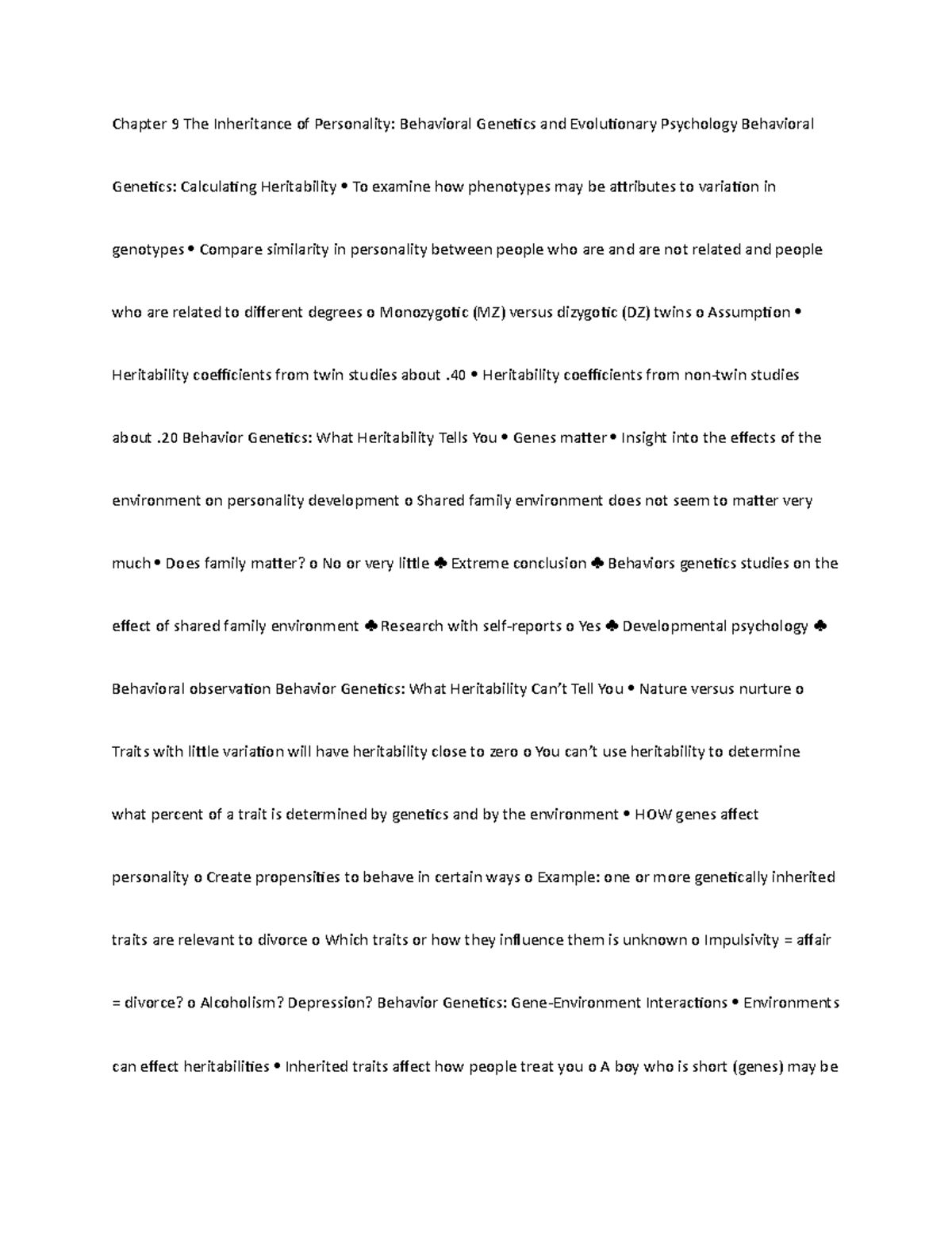 Chapter 9: Behavioral Genetics and Evolutionary Psychology Insights ...