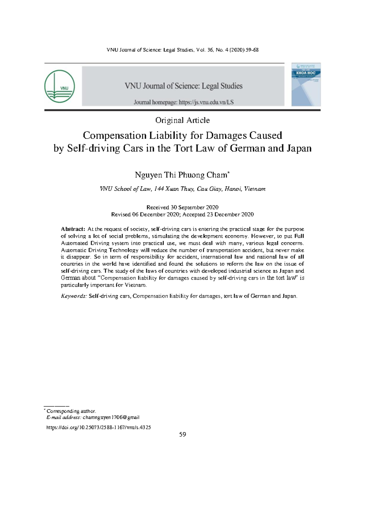 4325 85 8718 1 10 20210102 - VNU Journal of Science: Legal Studies, Vol ...