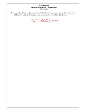 Spring END252E Midterm 2: Probability Theory Answer Key - Studocu