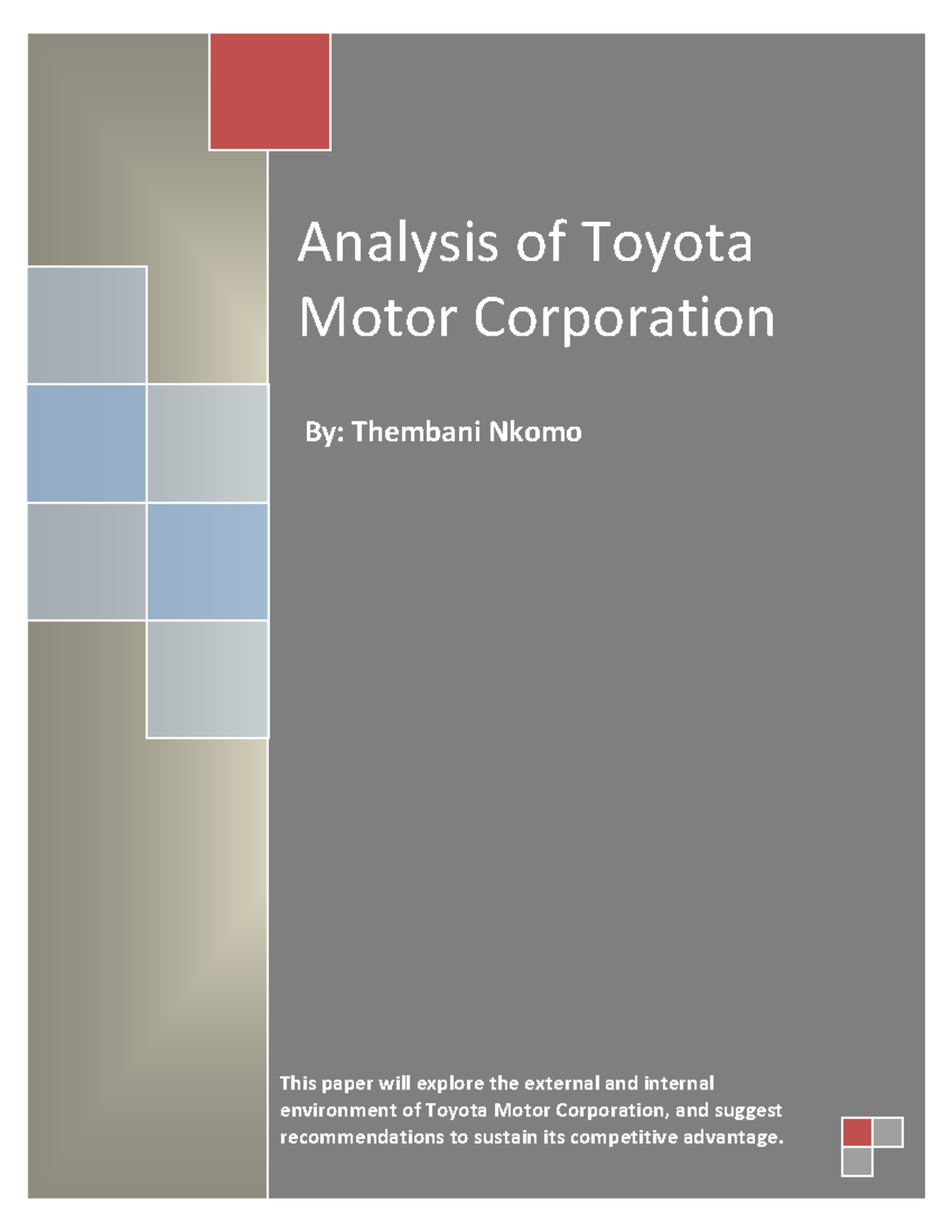 Toyota Motor Corporation: A Comprehensive Marketing Analysis Study ...