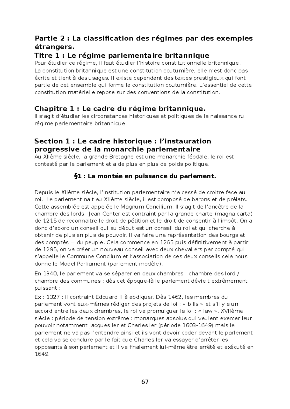 Partie 2 : Classification des régimes - Exemples étrangers et le régime ...