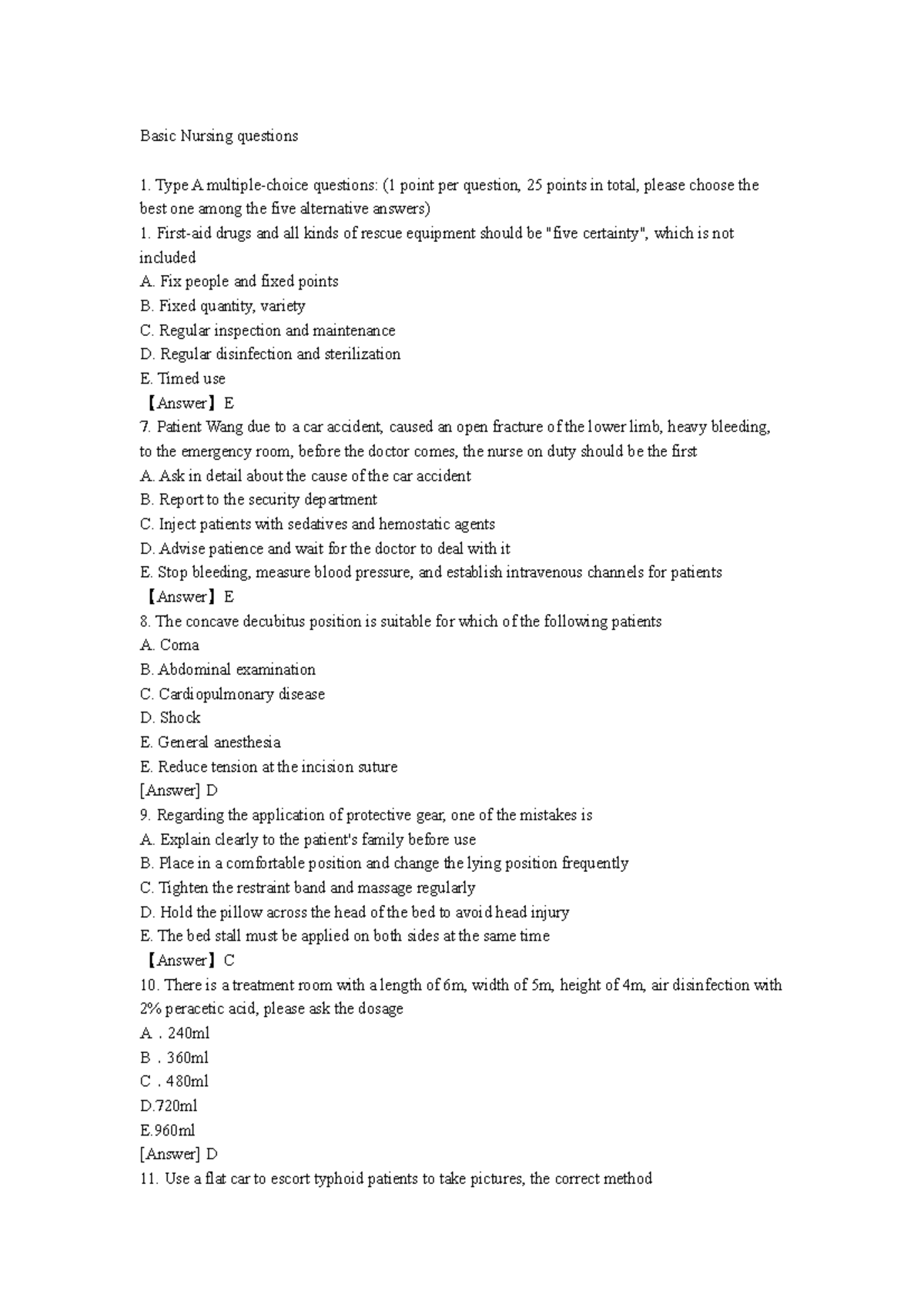 Basic Nursing Multiple-Choice Q&A for NURS222 Exam Prep - Studocu