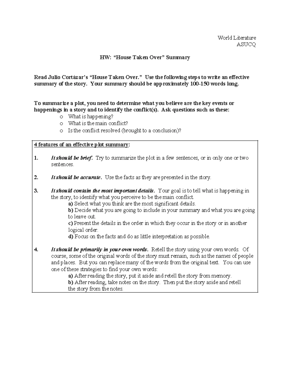 ASUCQ HW: A Doll's House Act 2 Short Answer Questions - Studocu