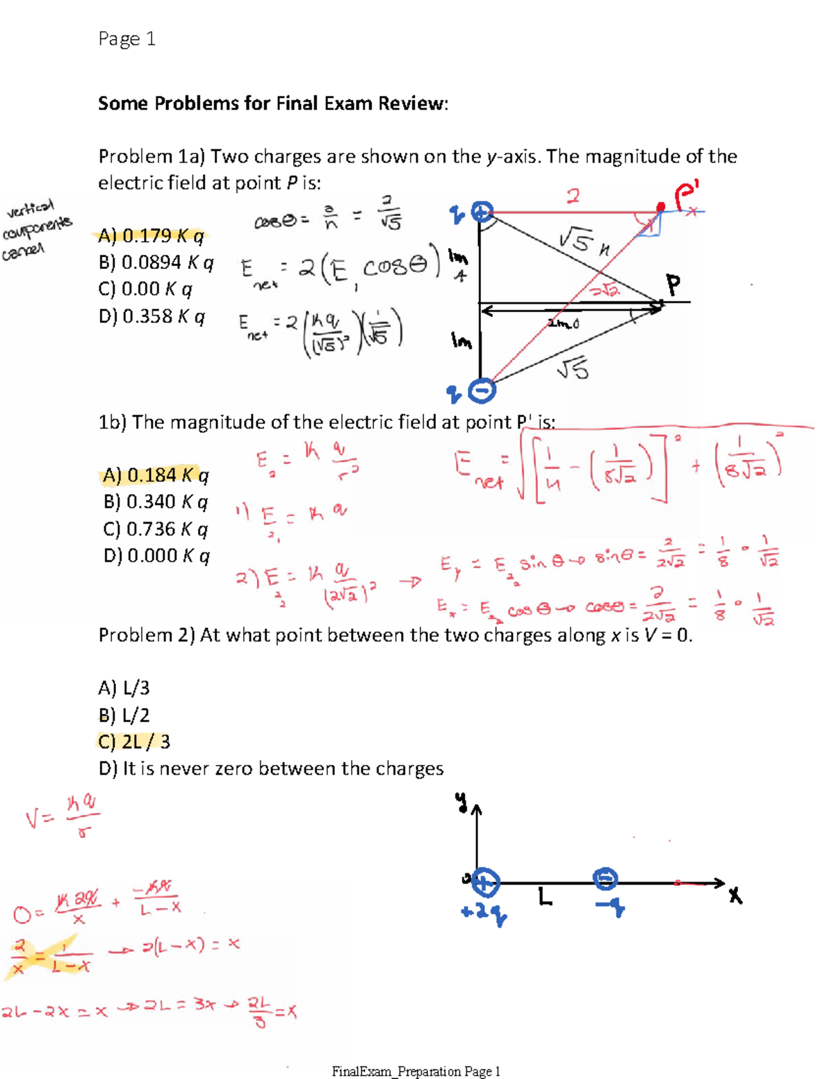More Final Exam Review Problems for PHYS 101 - Studocu