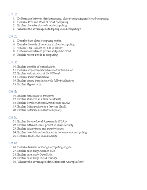 Chapterwise CC: Cloud Computing Concepts, Pros, and Case Studies - Studocu