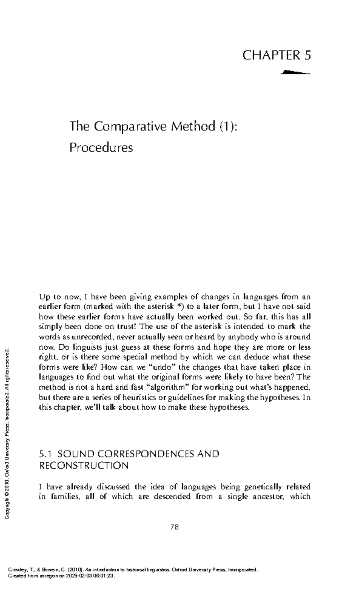 Comparative Method in Historical Linguistics: Procedures and Examples ...
