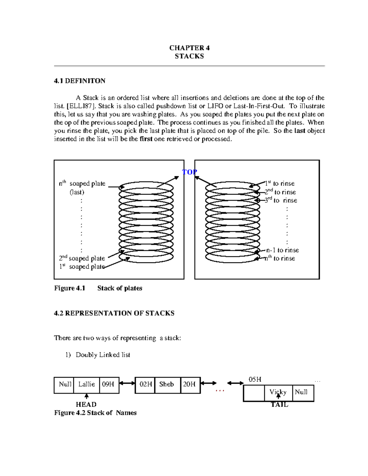 CHAPTER 4 STACKS: Operations and Applications in CS - Studocu