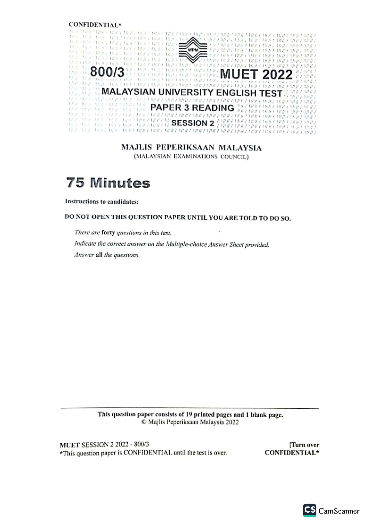 (2022) MUET Reading S2 - Complete Study Guide and Key Insights - Studocu