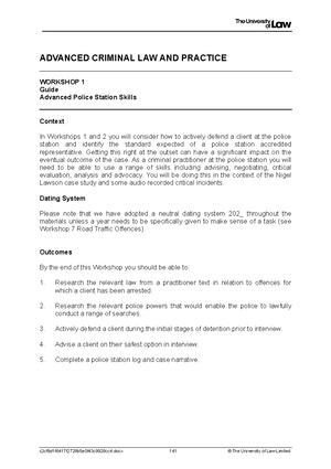 1920 acp ce01 module guide - ADVANCED CRIMINAL LAW AND PRACTICE MODULE ...