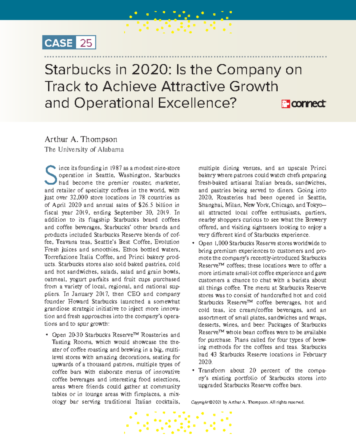 Starbucks Case Study: Growth & Strategy Analysis for 2020 - Studocu