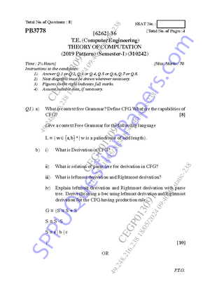 Unit IV PLa: Comprehensive TOC on Pushdown Automata and Context Free ...