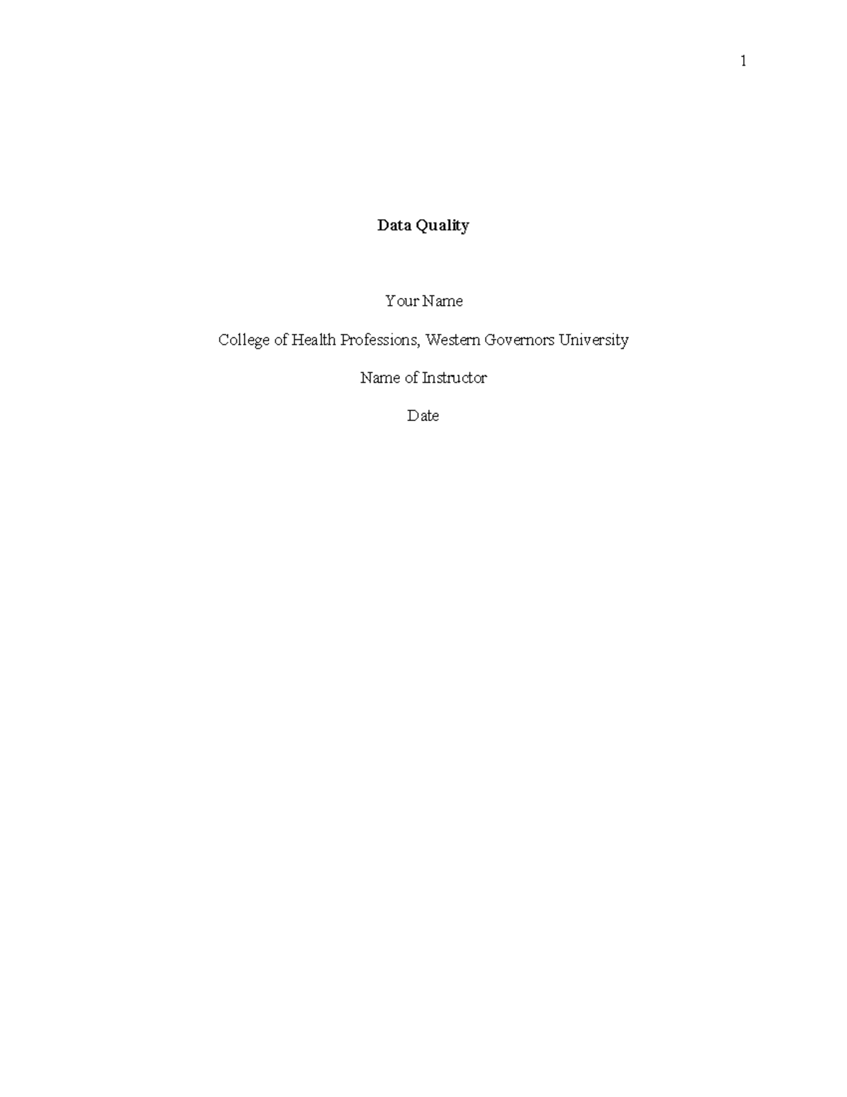 C803 Data Quality Task #2 Template for Presentation Preparation - Studocu