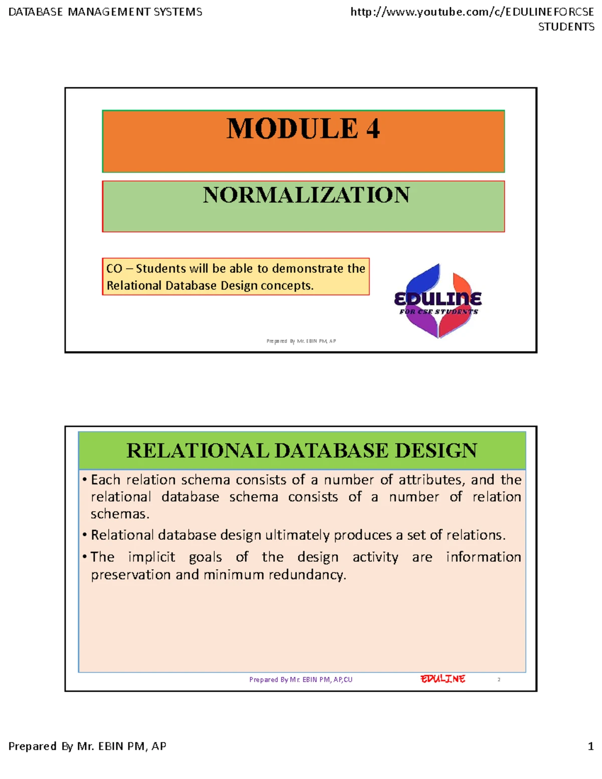 Normalisation or Schema Refinement or Database design - It is a ...