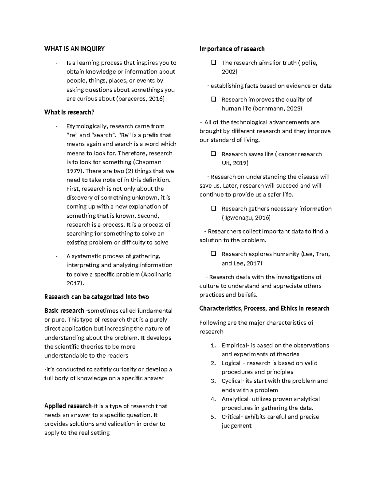Practical-research-1 - WHAT IS AN INQUIRY Is a learning process that ...