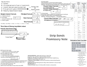 Summaryof Key Formulas - Summary of Key Formulas APPLICATIONS OF BASIC ...