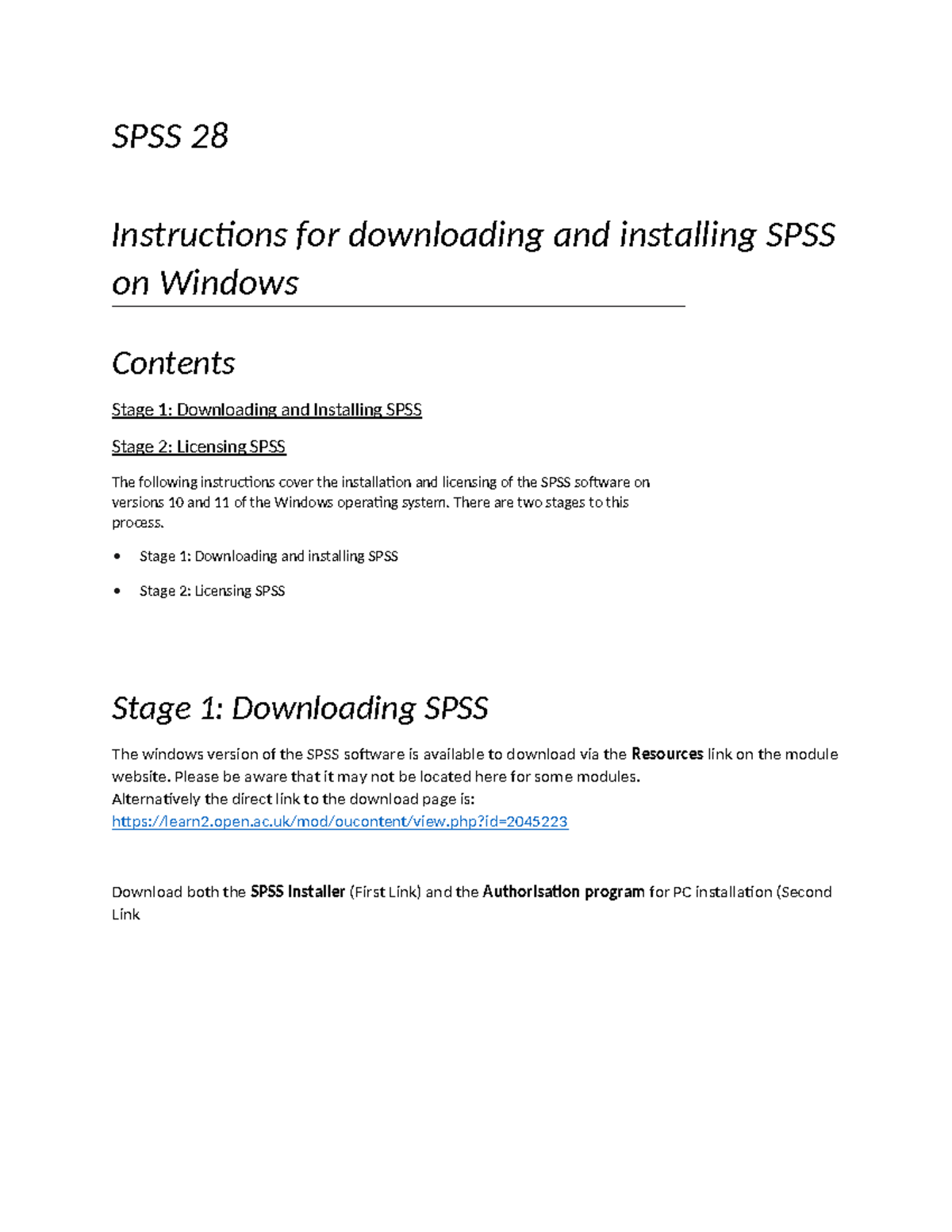 Helpsheet SPSS 28 on Windows - SPSS 28 Instructions for downloading and ...