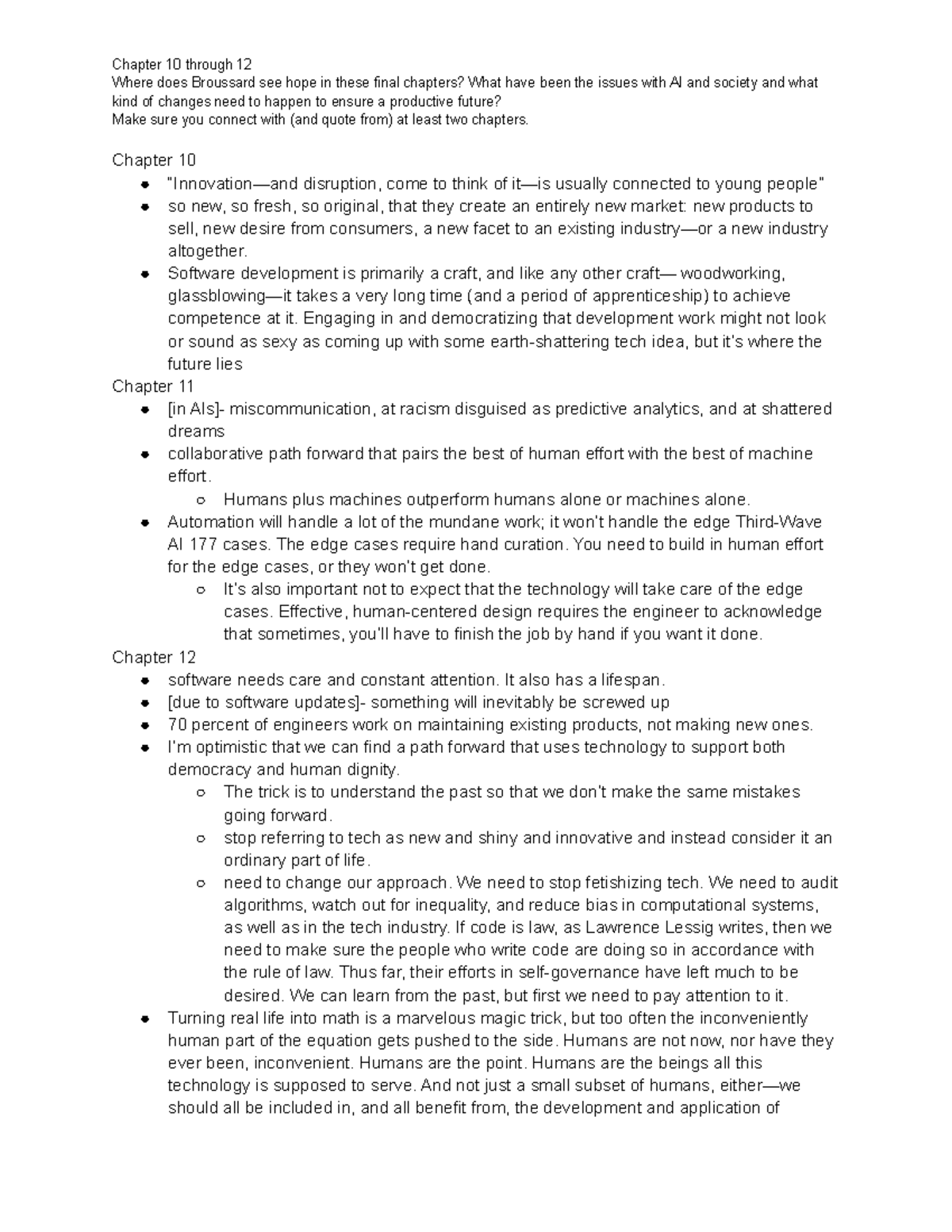 Week11 - Technology Best Solution - Chapter 10 through 12 Where does ...