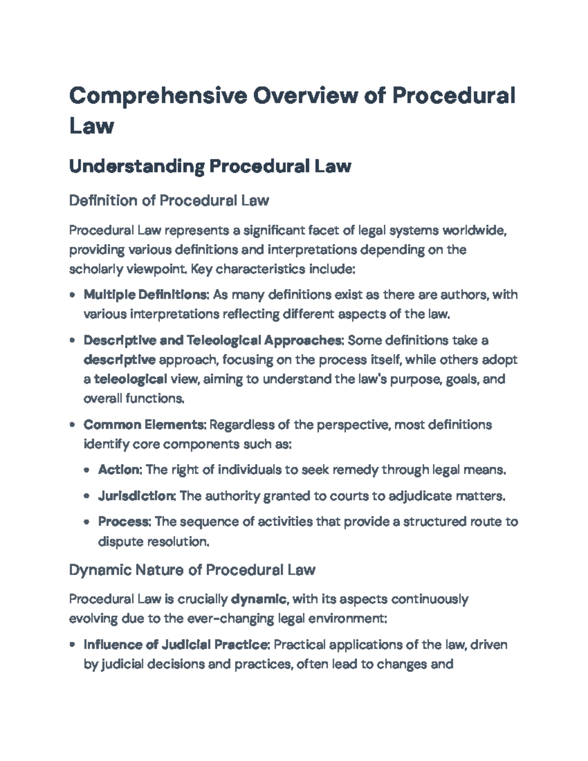 Comprehensive Guide to Procedural Law: Principles & Classifications ...