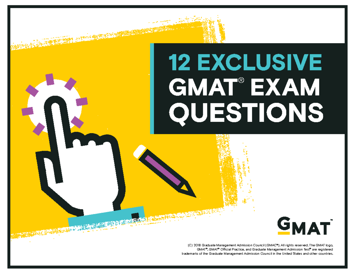 GMAT 12 Sample Questions - April 2018 Exam Prep - Studocu