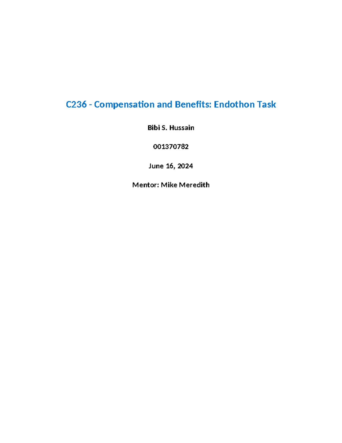 C236 Compensation Strategy: Analyzing Pay Grades and Recommendations ...
