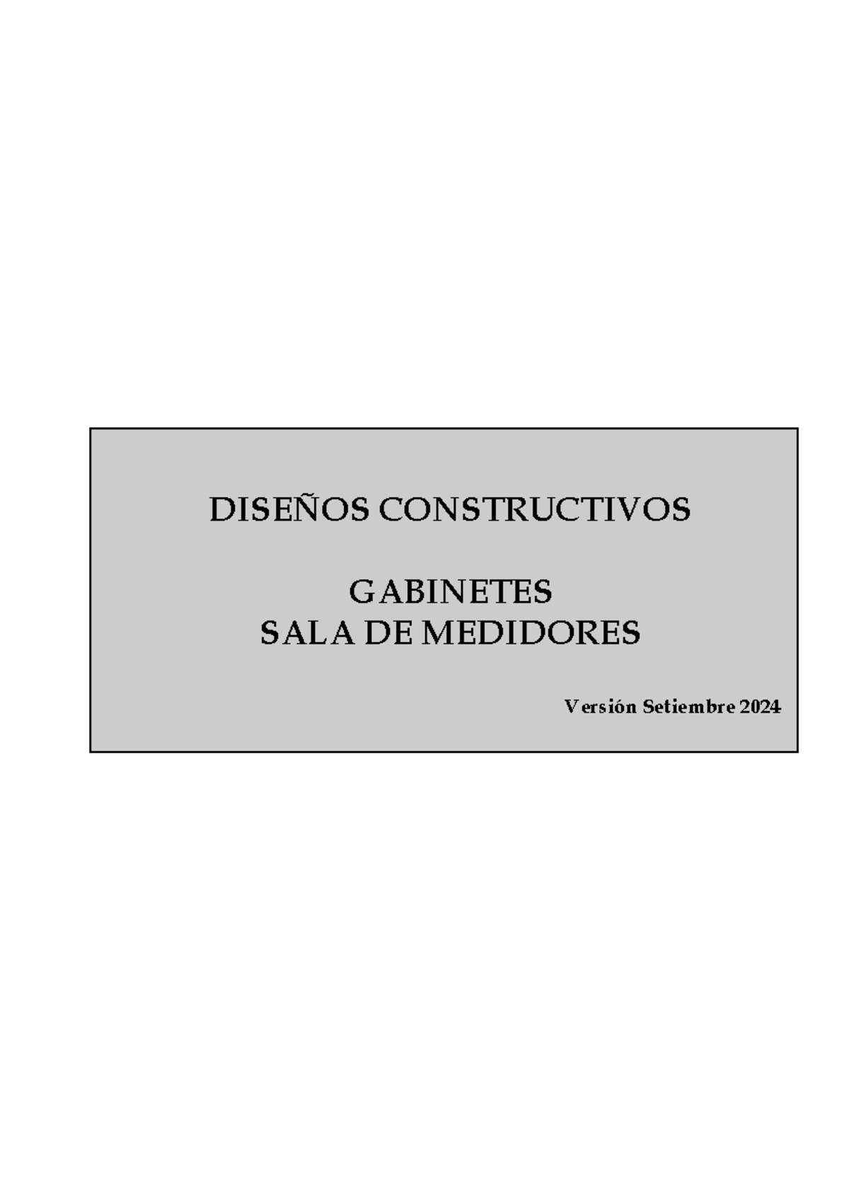 DISEÑO CONSTRUCTIVO DE GABINETES PARA SALA DE MEDIDORES - 240814 - Document Preview