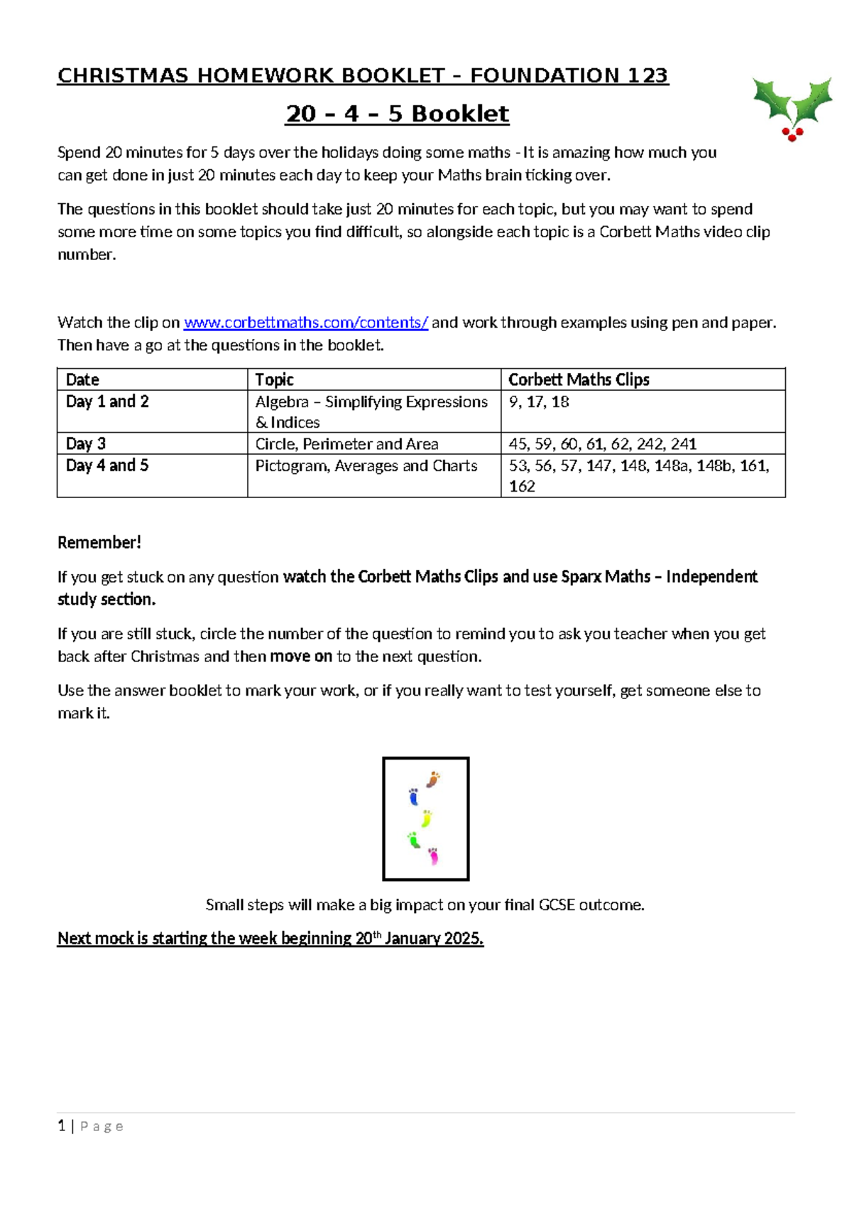 QP Christmas Homework Booklet - T123 Foundation Maths Review - Studocu