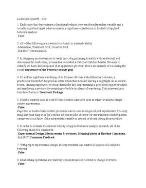 ABA Task List Study Notes for Behavior Analysis - Studocu