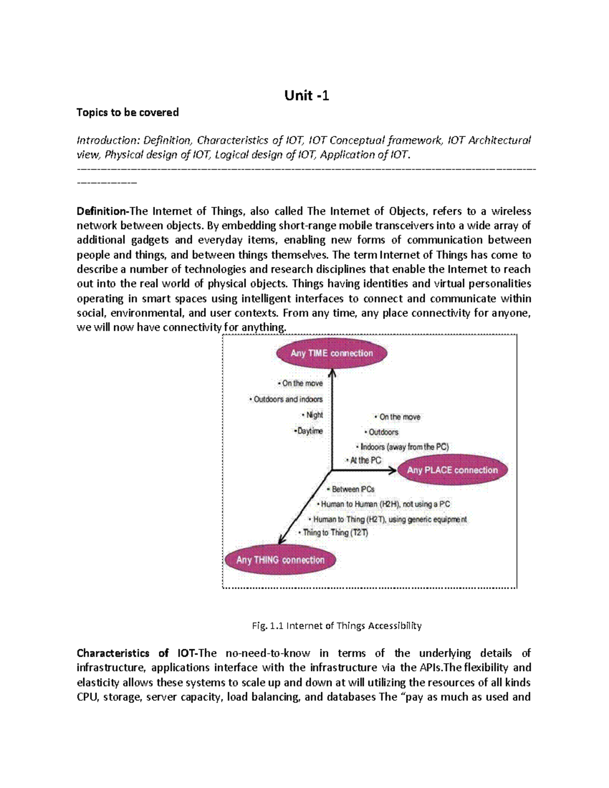 KCS 712 IoT Conceptual and Architectural Framework Notes - Studocu