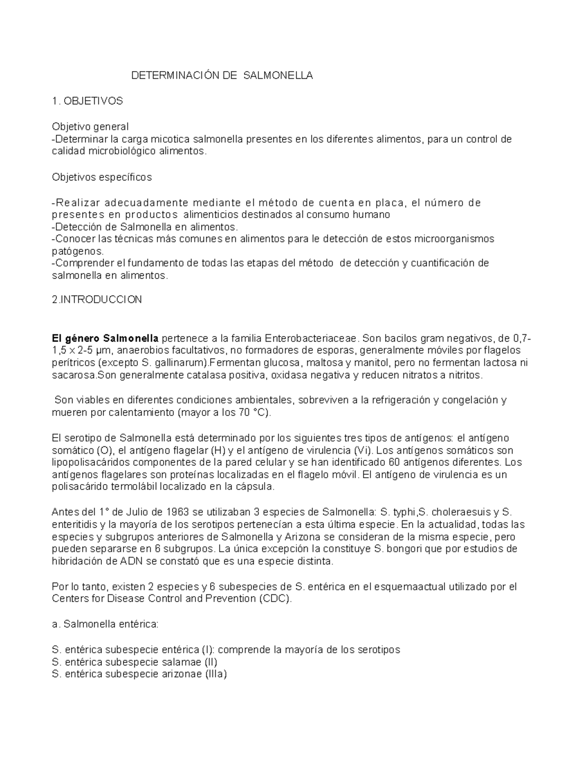 Determinación de Salmonella: Métodos y Procedimientos de Detección ...