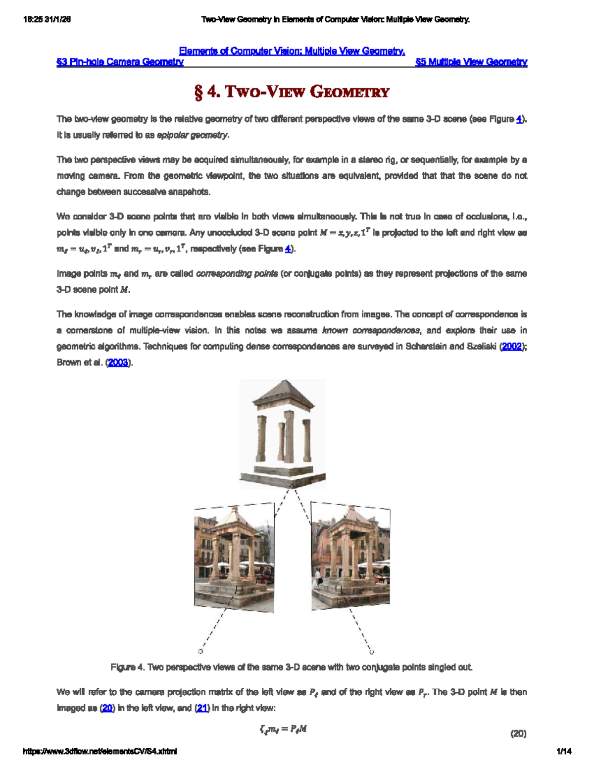 16:25 Geometry in Elements of Computer Vision: Multiple View Geometry ...