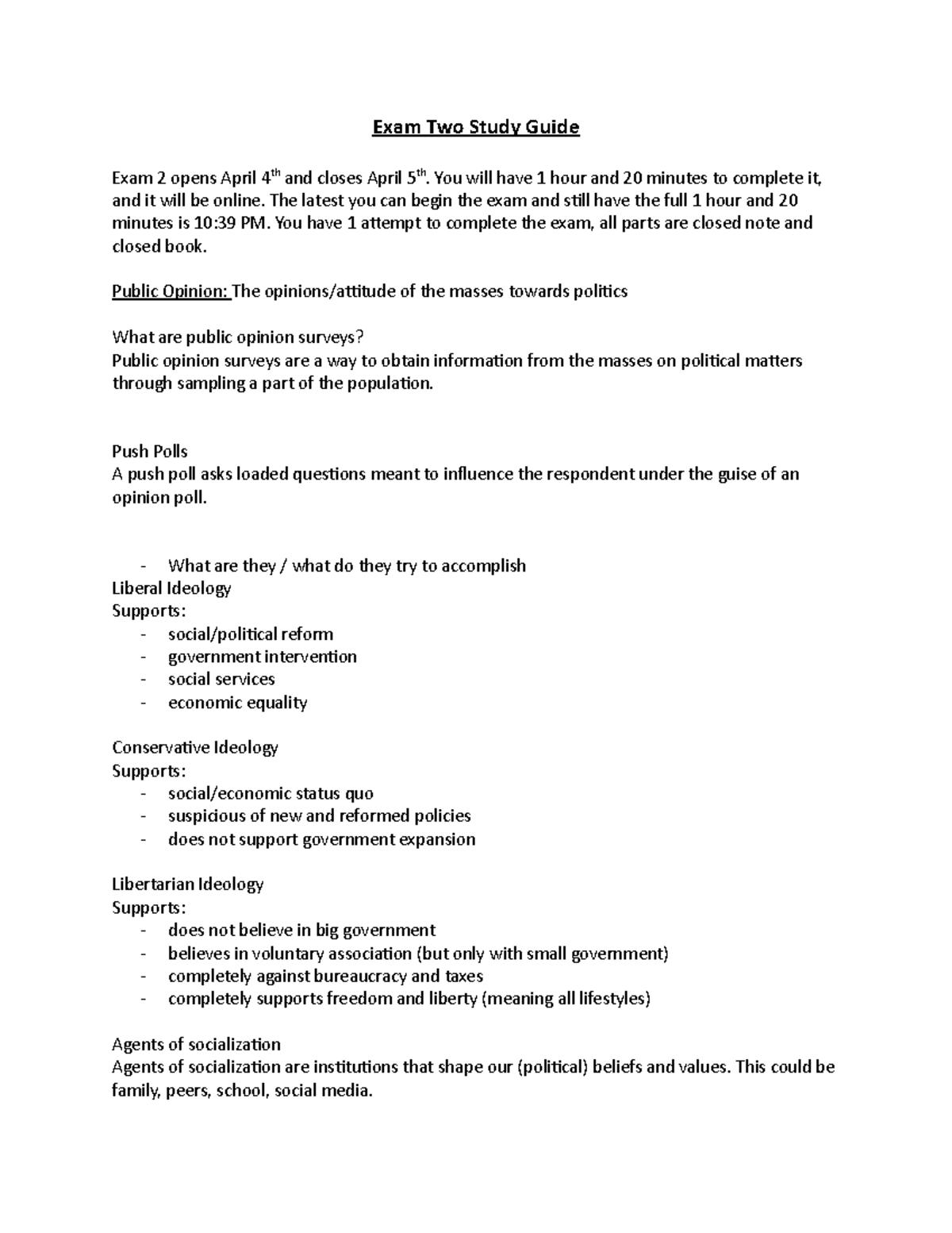 Exam 2 Study Guide: Key Concepts & Topics in Political Science - Studocu