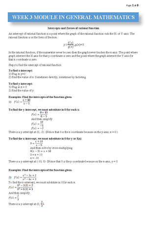 Quarter 1 WEEK 1 GEN MATH 11 - GRADE XI GENERAL MATHEMATICS LEARNER’S ...