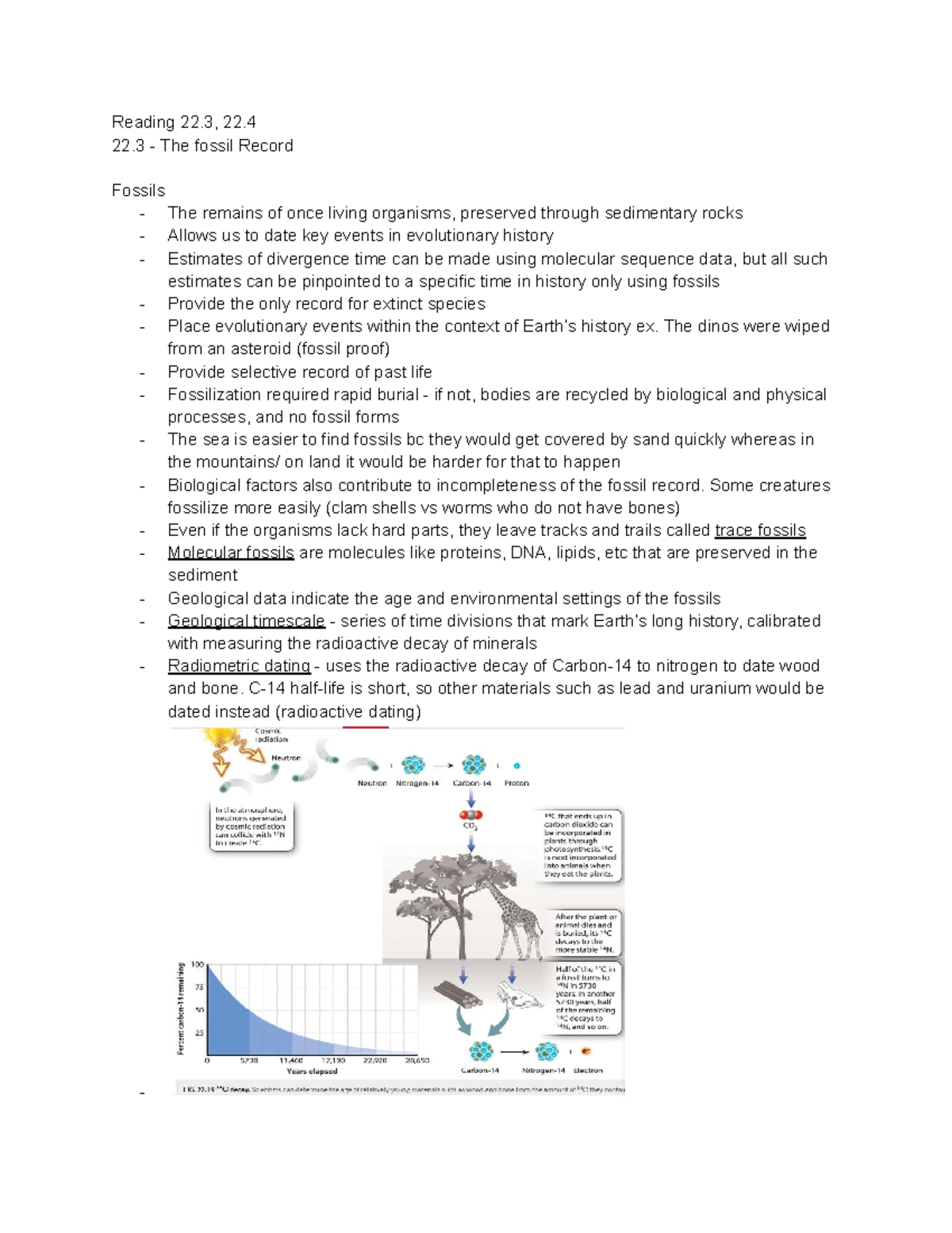 BIOA01 Lecture 7: The Fossil Record and History of Life - Studocu