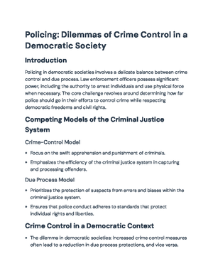 [Solved] The general theory of crime is accepted as one of the most ...