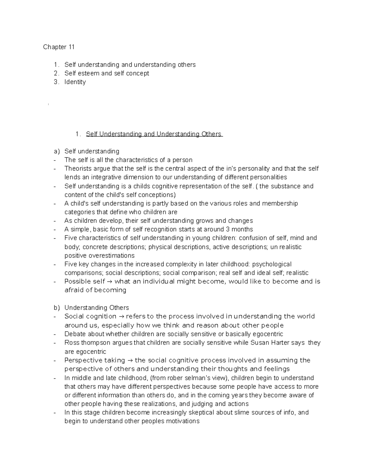 323- Unit 4 (CH 11) - notes for unit 4 ch. 11 - Chapter 11 Self ...