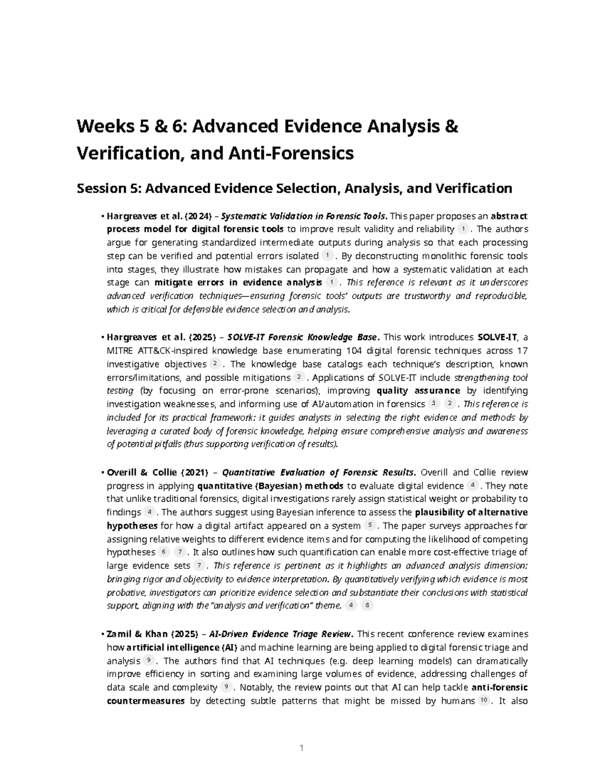 Weeks 5 6: Advanced Evidence Analysis & Verification in Forensics - Studocu
